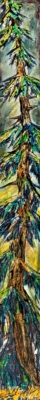 Fullness of Good, original mixed media tree painting by Canadian artist David Zimmerman at Effusion Art Gallery in Invermere, BC.