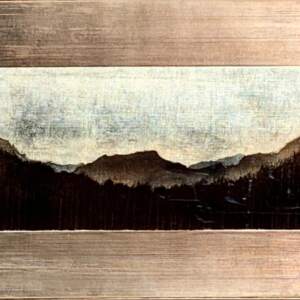 Into the Wild, mixed media landscape painting by David Graff | Effusion Art Gallery + Cast Glass Studio, Invermere BC