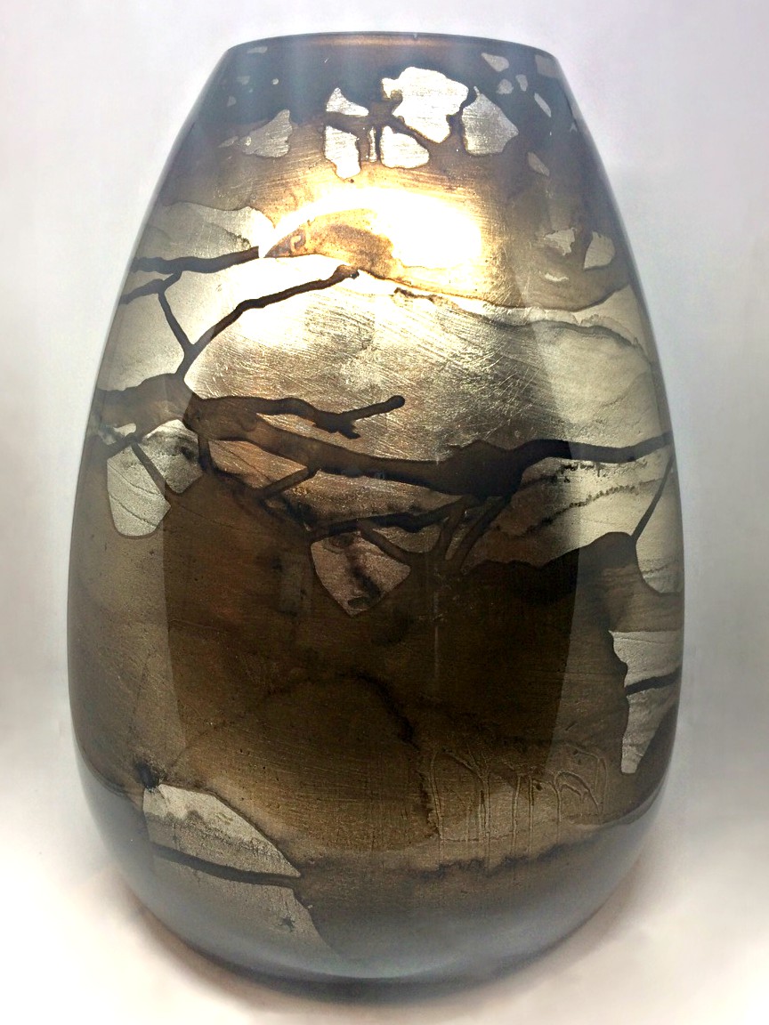 Graff.Large Bronze Vase