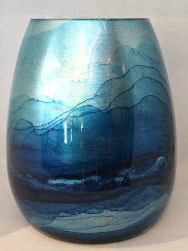 Graff.Blue Teardrop Vase