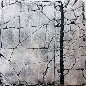 Winter, mixed media by Karen Bagayawa | Effusion Art Gallery + cast Glass Studio, Invermere BC