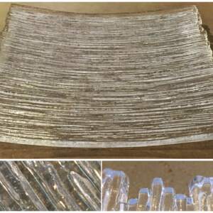 Light Transfer cast glass platter by Heather Cuell | Effusion Art Gallery + cast Glass Studio, Invermere BC