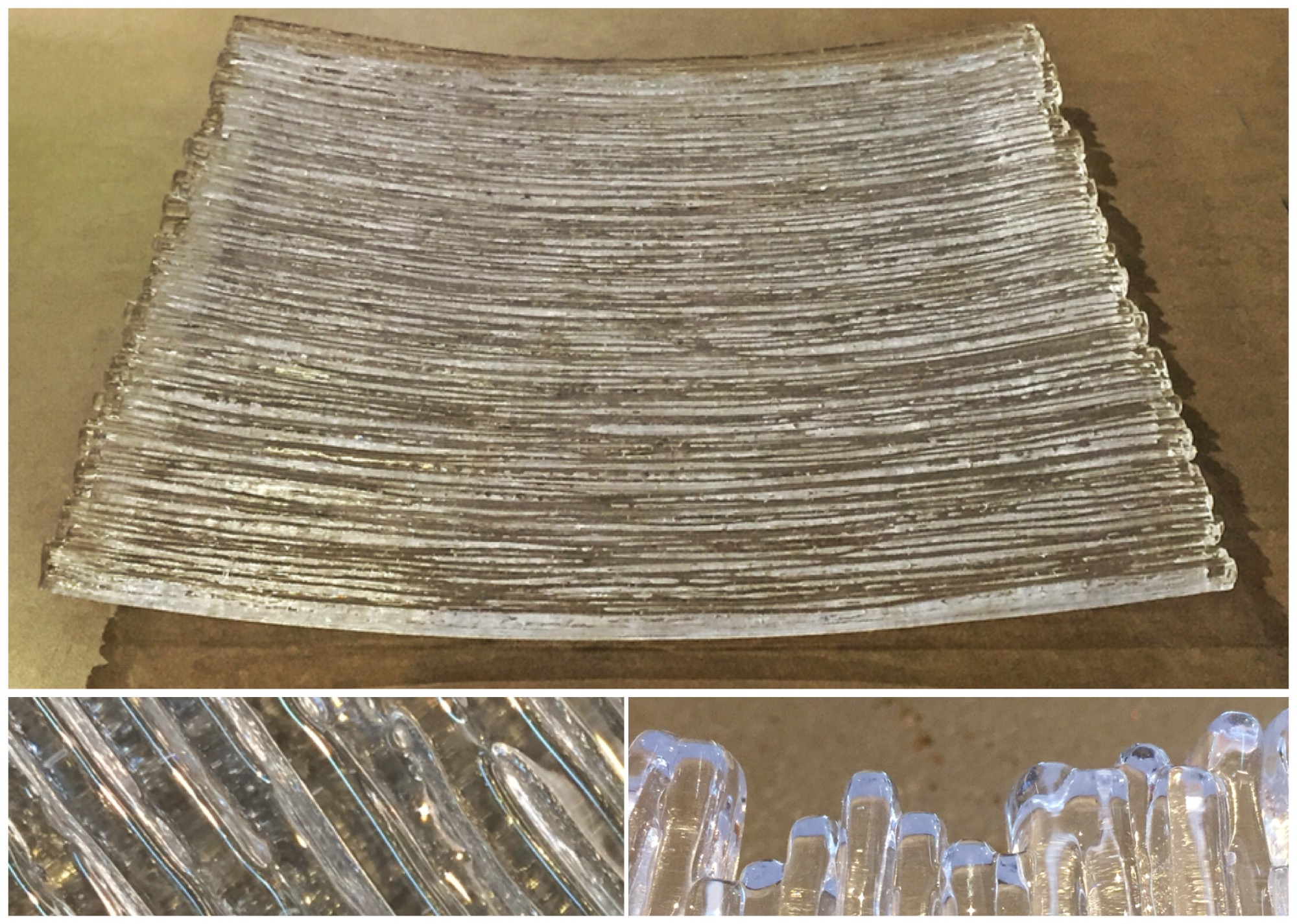 Cast glass Light Transfer Platter, Heather Cuell
