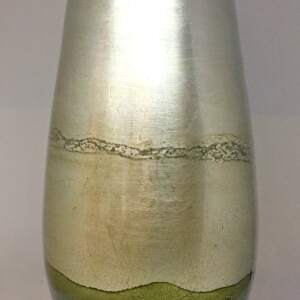 Tall gilded green vase by David Graff | Effusion Art Gallery + Cast Glass Studio, Invermere BC