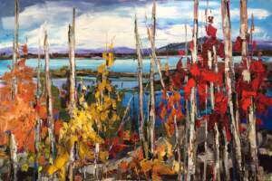 What Will You Leave Behind? Landscape painting by Kimberly Kiel | Effusion Art Gallery + Cast Glass Studio, Invermere BC