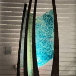 Reflections, public art sculpture by Heather Cuell in Canmore AB | Effusion Art Gallery + Cast Glass Studio, Invermere BC