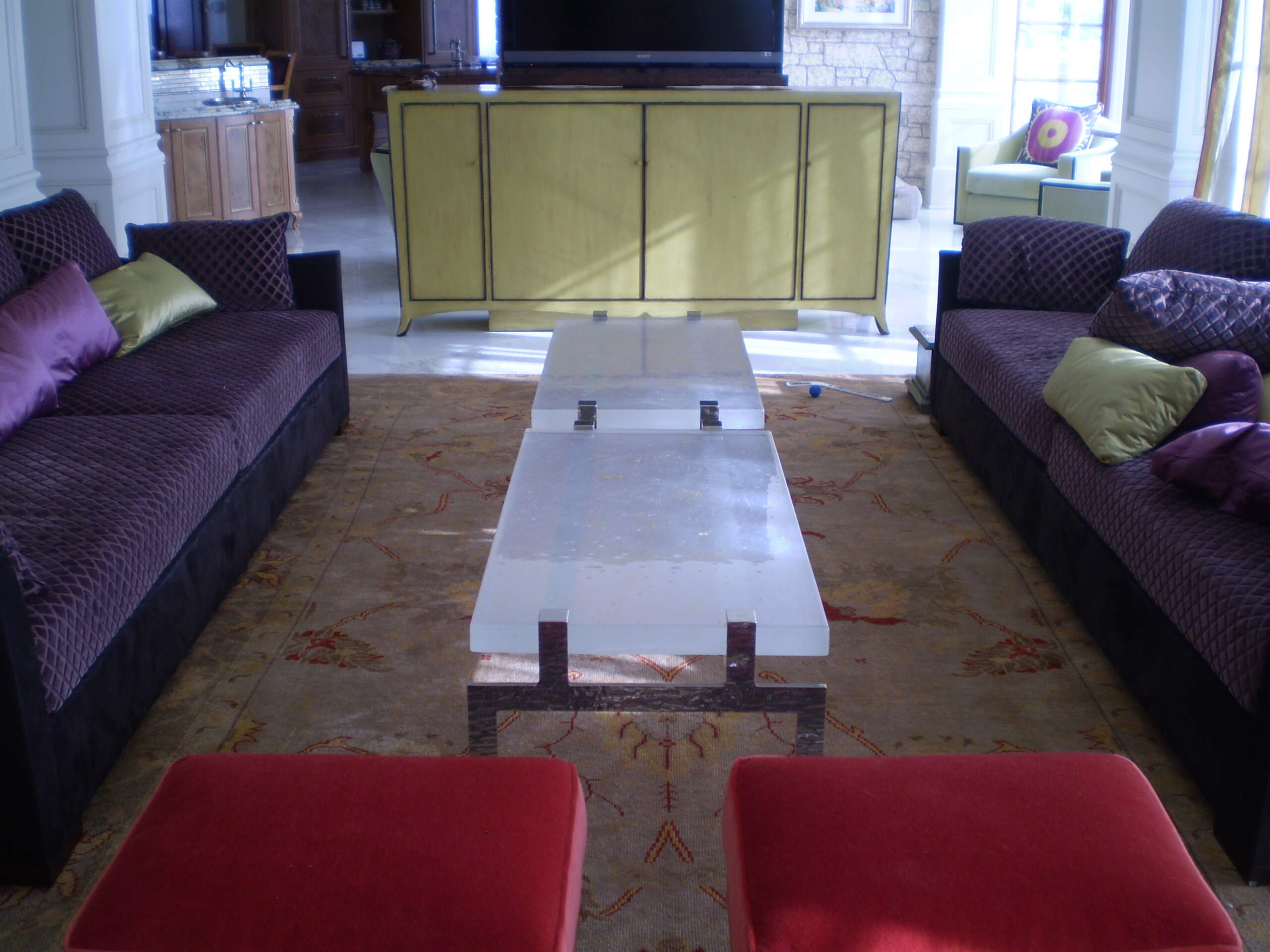 Custom Cast Glass Coffee Table by Heather Cuell