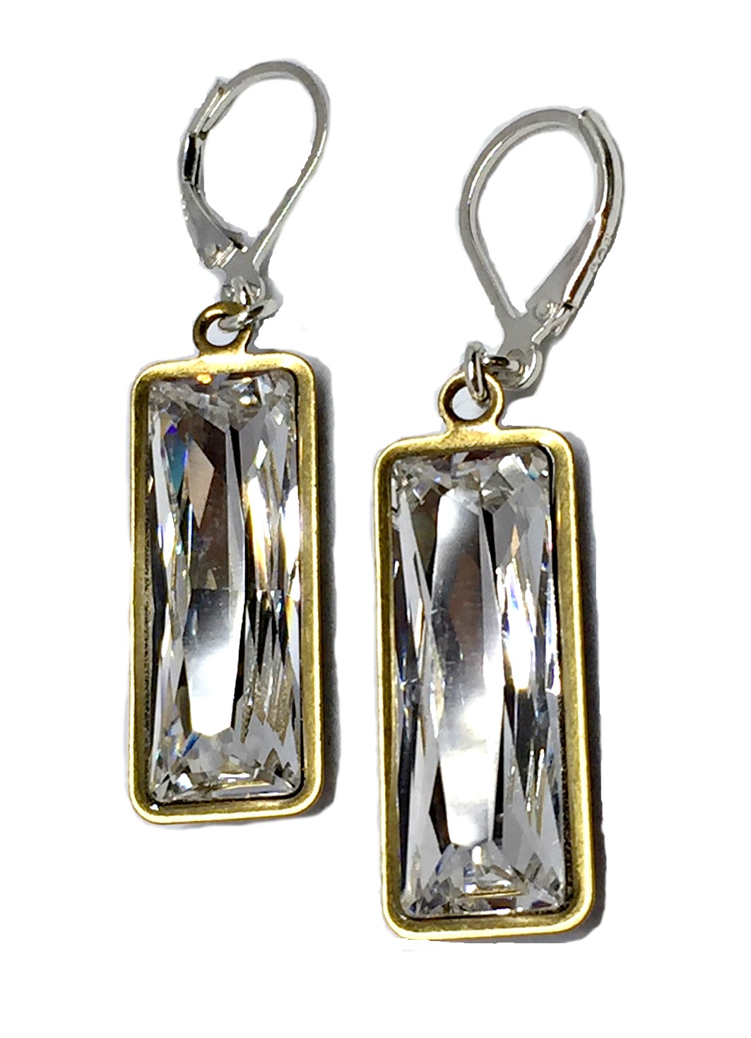 Bronze, sterling silver, and Swarovski crystal earrings by Karyn Chopik | Effusion Art Gallery + Cast Glass Studio, Invermere BC