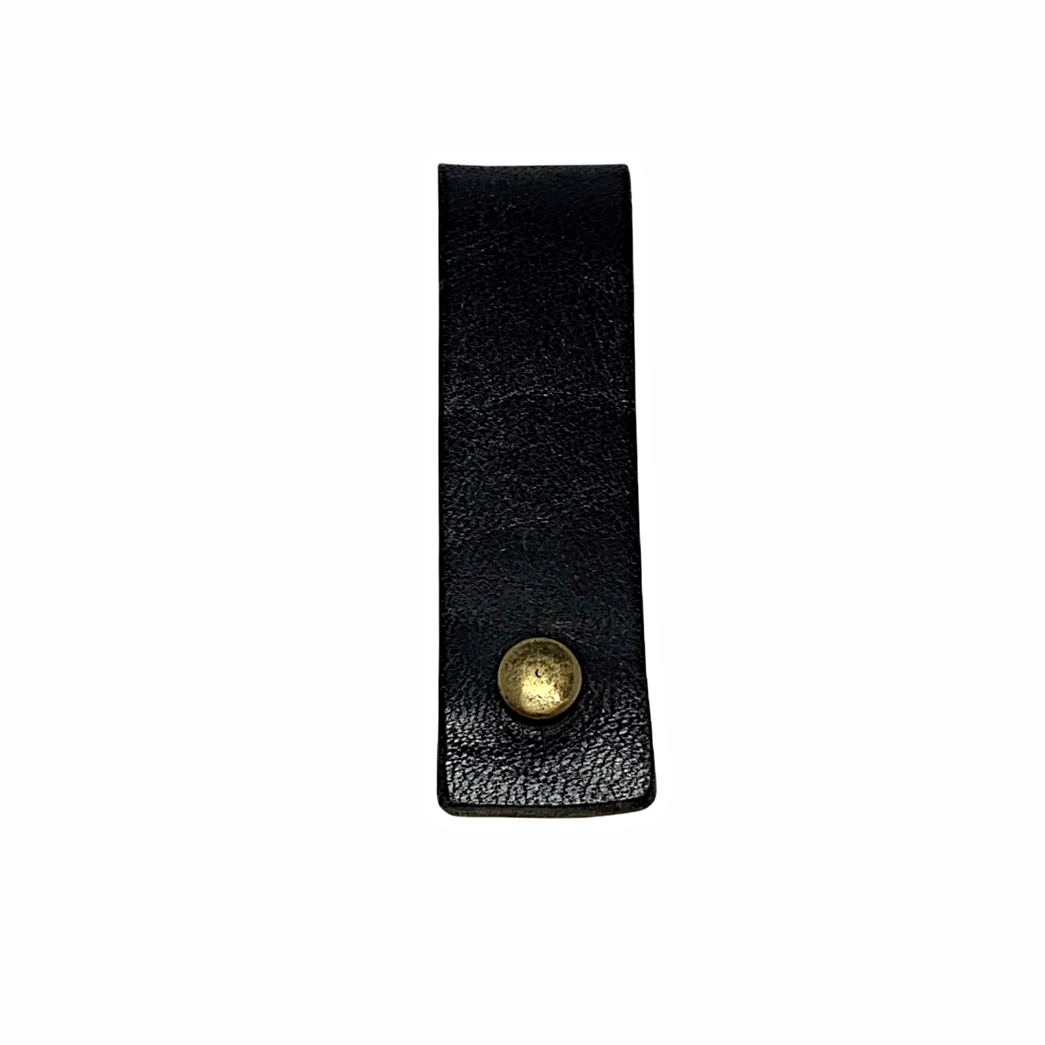 Leather and antique brass bale by Karyn Chopik | Effusion Art Gallery + Cast Glass Studio, Invermere BC