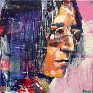 John Lennon painting by Verne Busby | Effusion Art Gallery + Cast Glass Studio, Invermere BC
