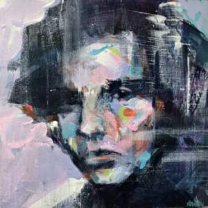 Van Morrison painting by Verne Busby | Effusion Art Gallery + Cast Glass Studio, Invermere BC