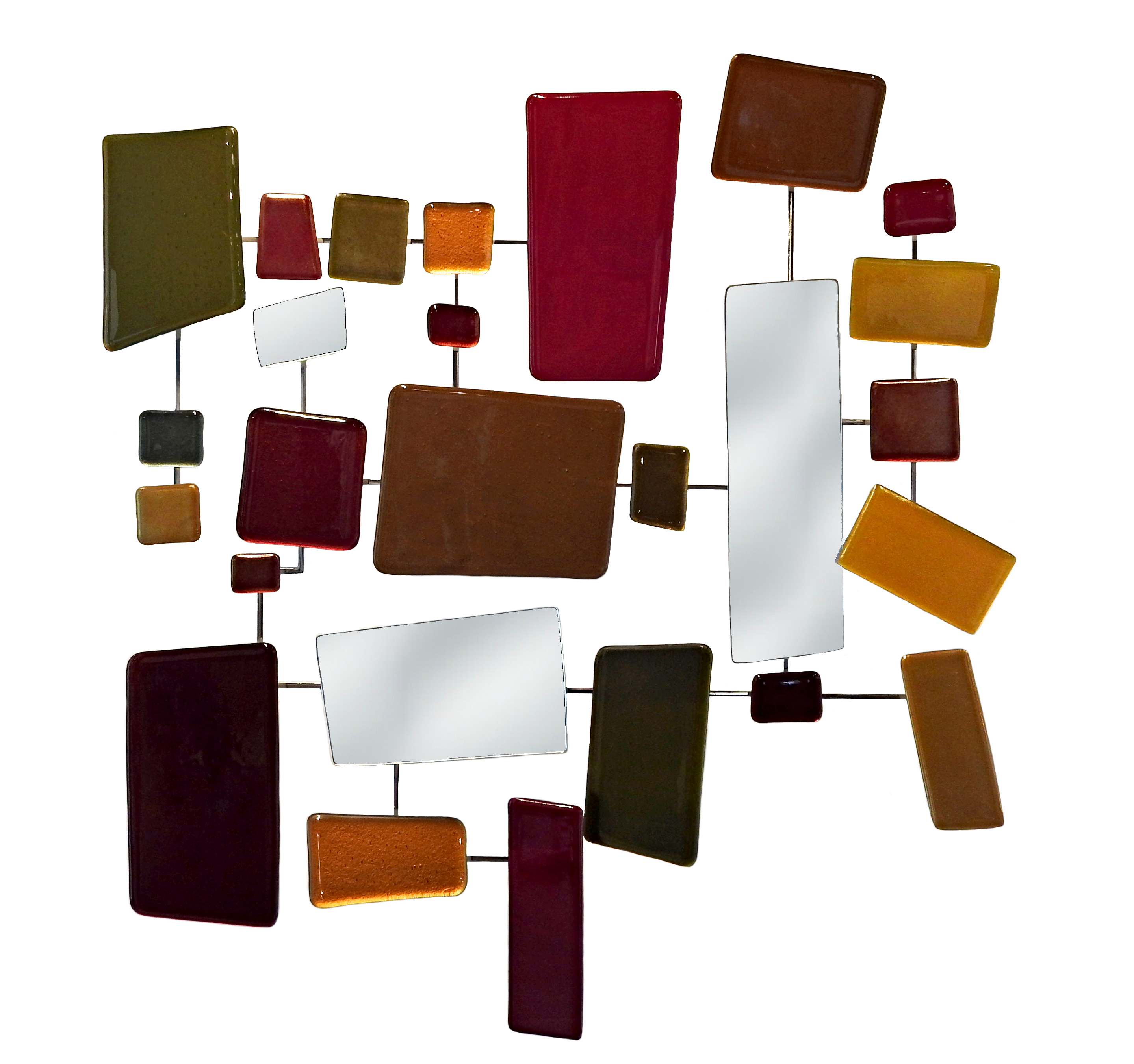 Autumn Tones Cast Glass Mosaic, Heather Cuell