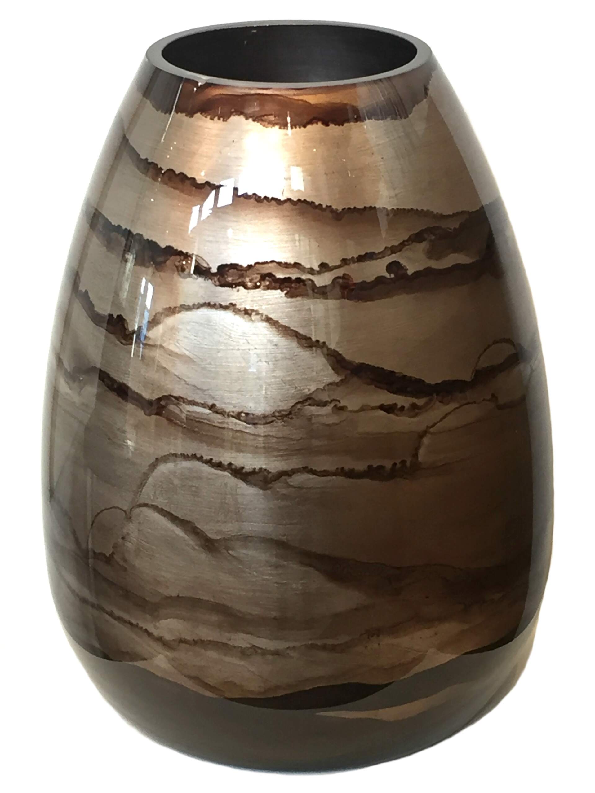 Graff.Large Egg Vase Smoke