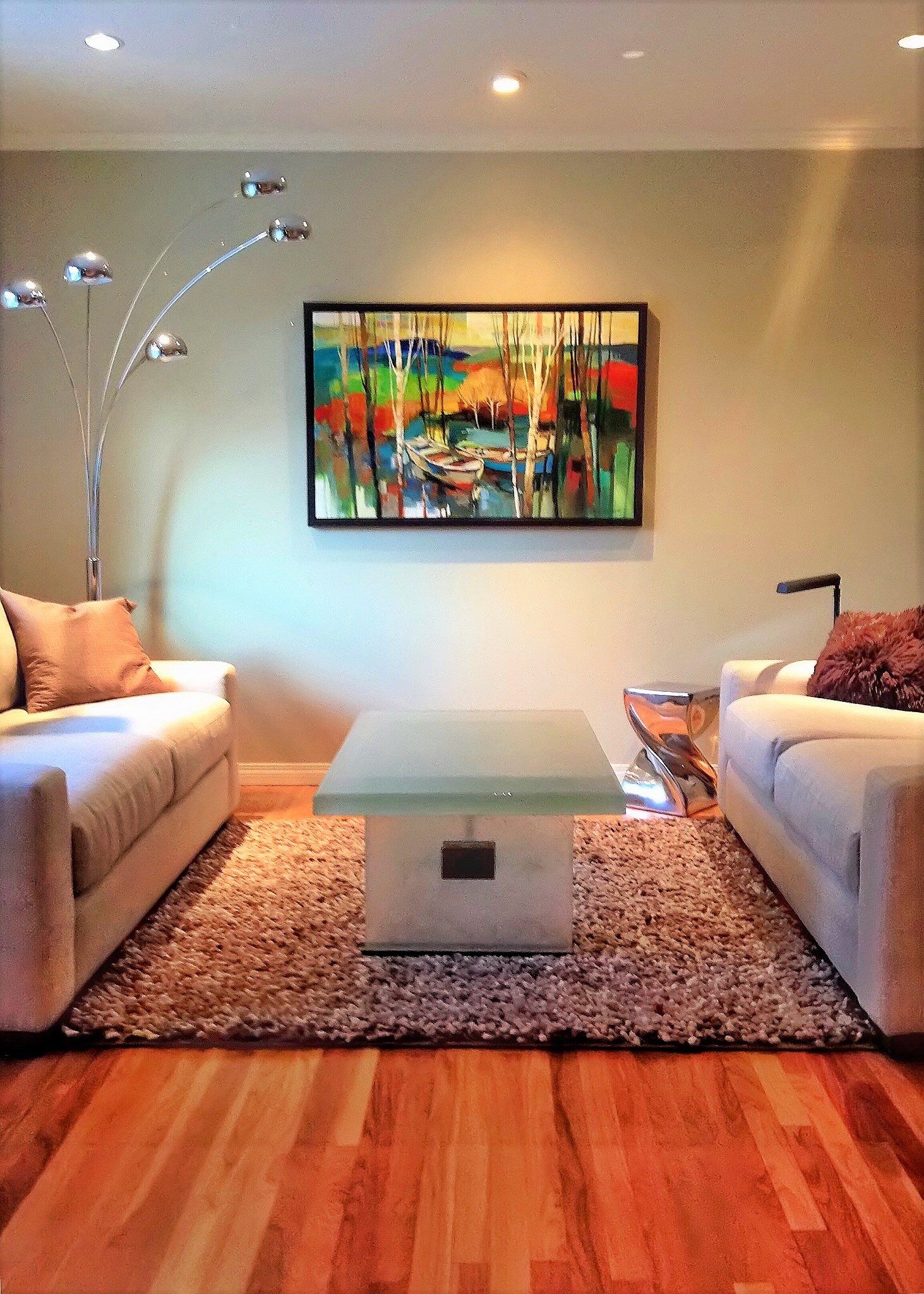 Cast Glass Coffee Table by Heather Cuell | Effusion Art Gallery + Cast Glass Studio, Invermere BC