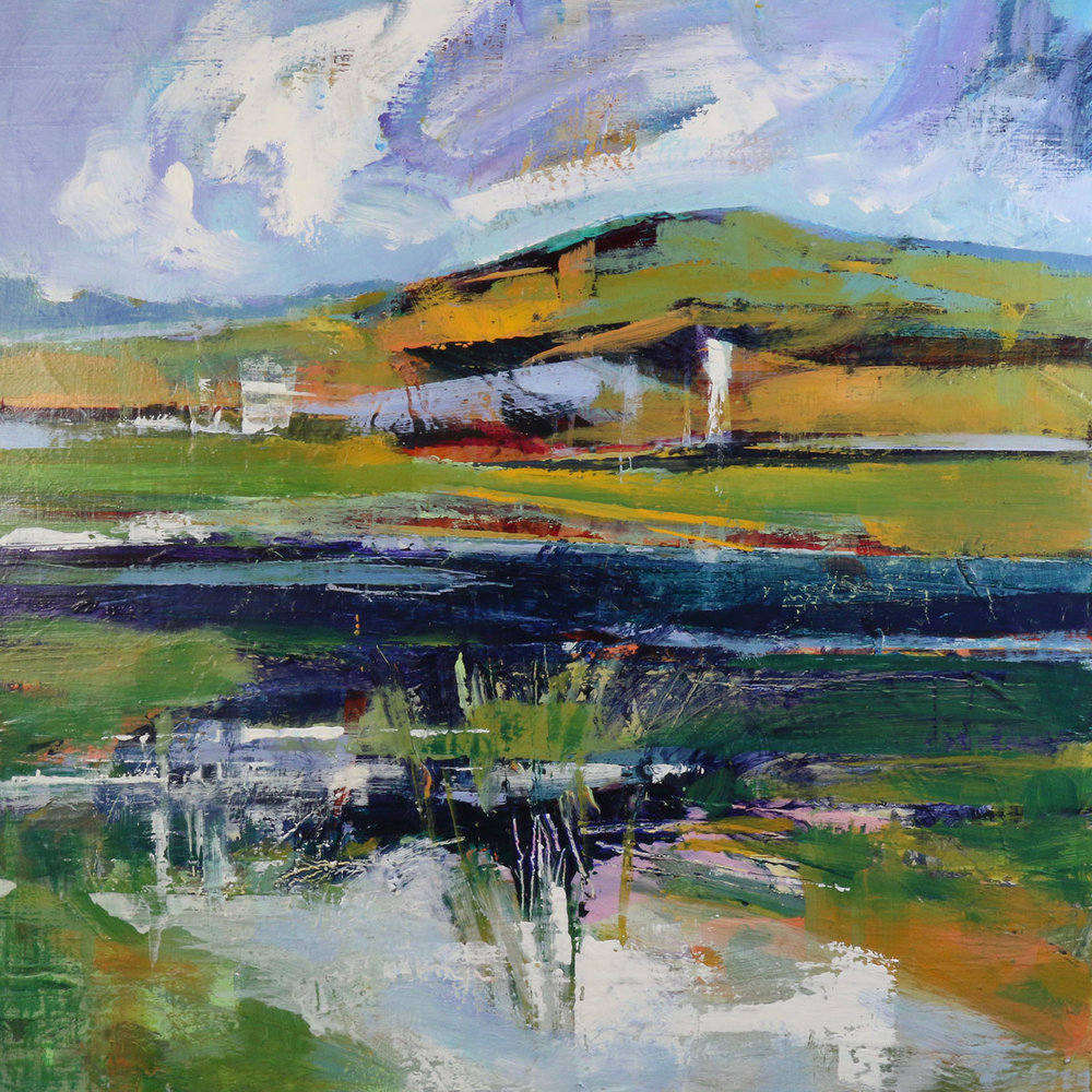Suspended Time, acrylic painting by Verne Busby | Effusion Art Gallery + Cast Glass Studio, Invermere BC