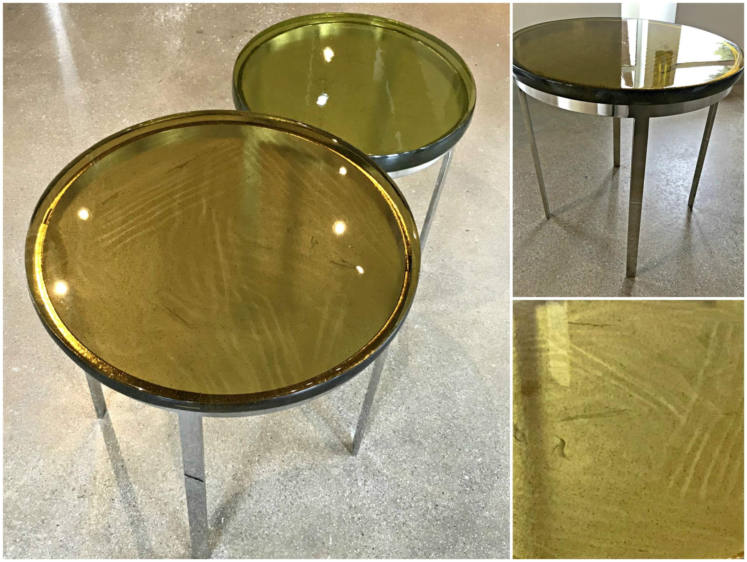 Light in Between End Table 1 by Heather Cuell | Effusion Art Gallery + Cast Glass Studio, Invermere BC