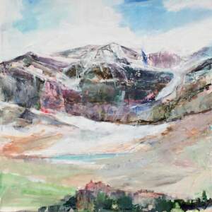 Edith Carell Inspired, acrylic painting by Sarinah Haba | Effusion Art Gallery + Cast Glass Studio, Invermere BC