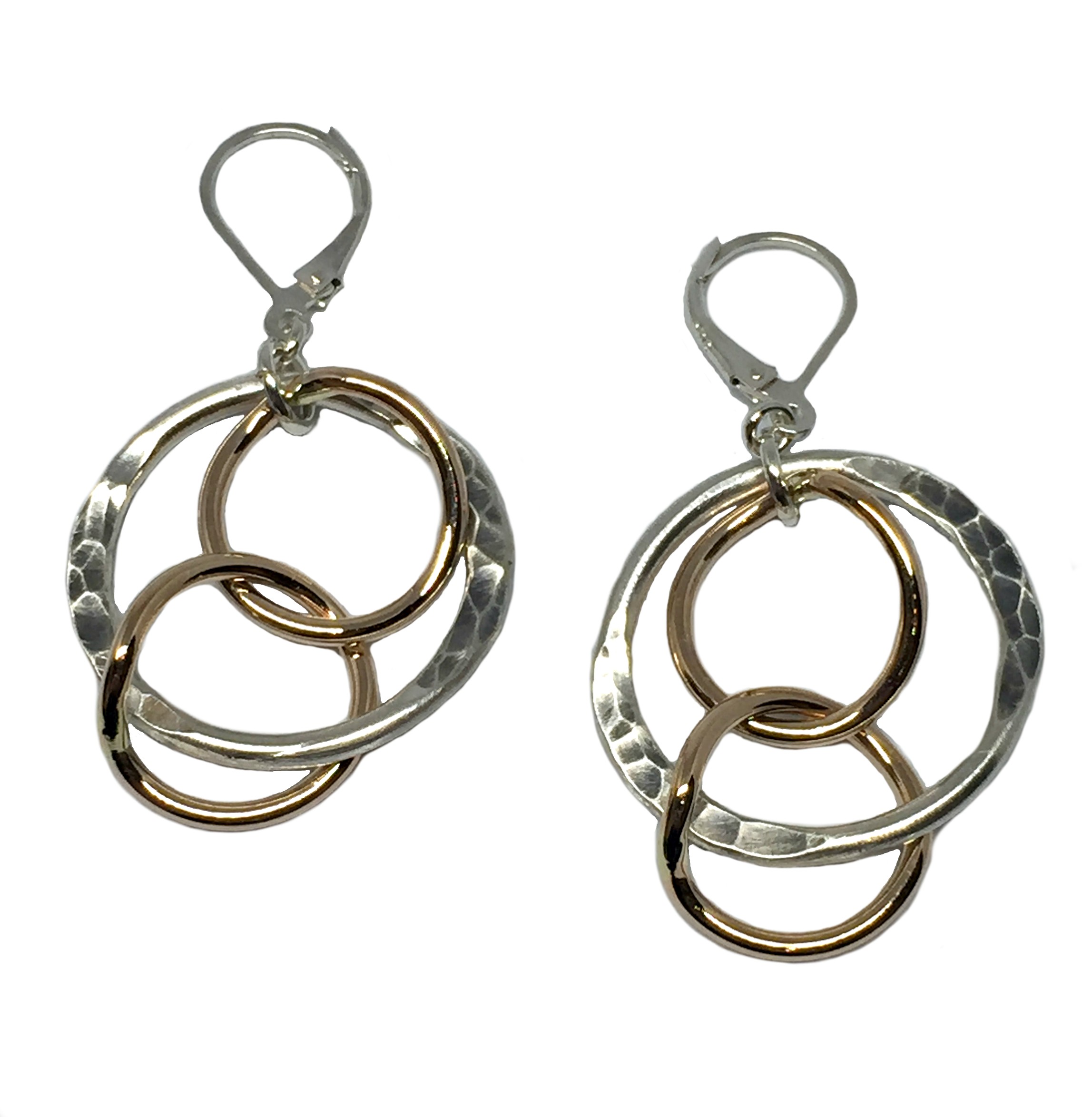Karyn Chopik Sterling Silver and Bronze Earrings | Effusion Art Gallery + Cast Glass Studio, Invermere BC