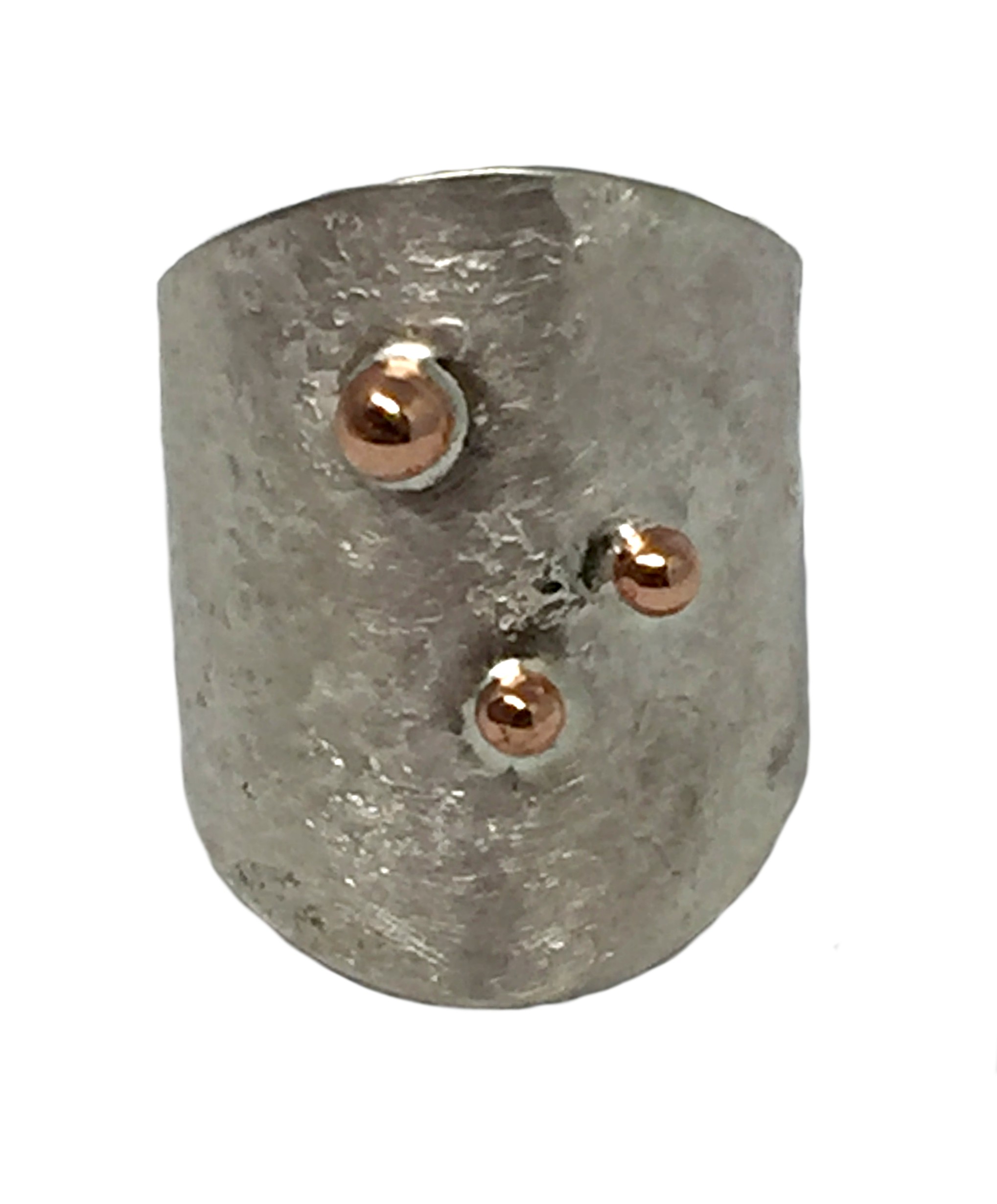 Sterling silver and copper ring by Karyn Chopik | Effusion Art Gallery + Cast Glass Studio, Invermere BC
