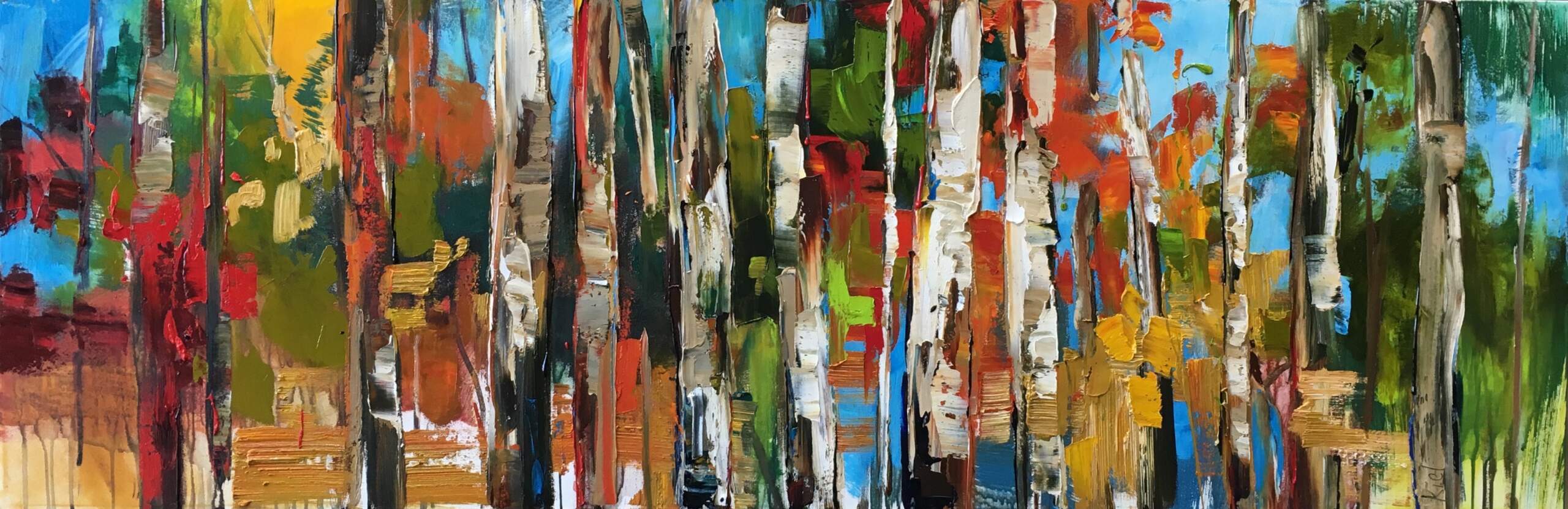 Peek a Boo, oil painting by Kimberly Kiel | Effusion Art Gallery + Cast Glass Studio, Invermere BC