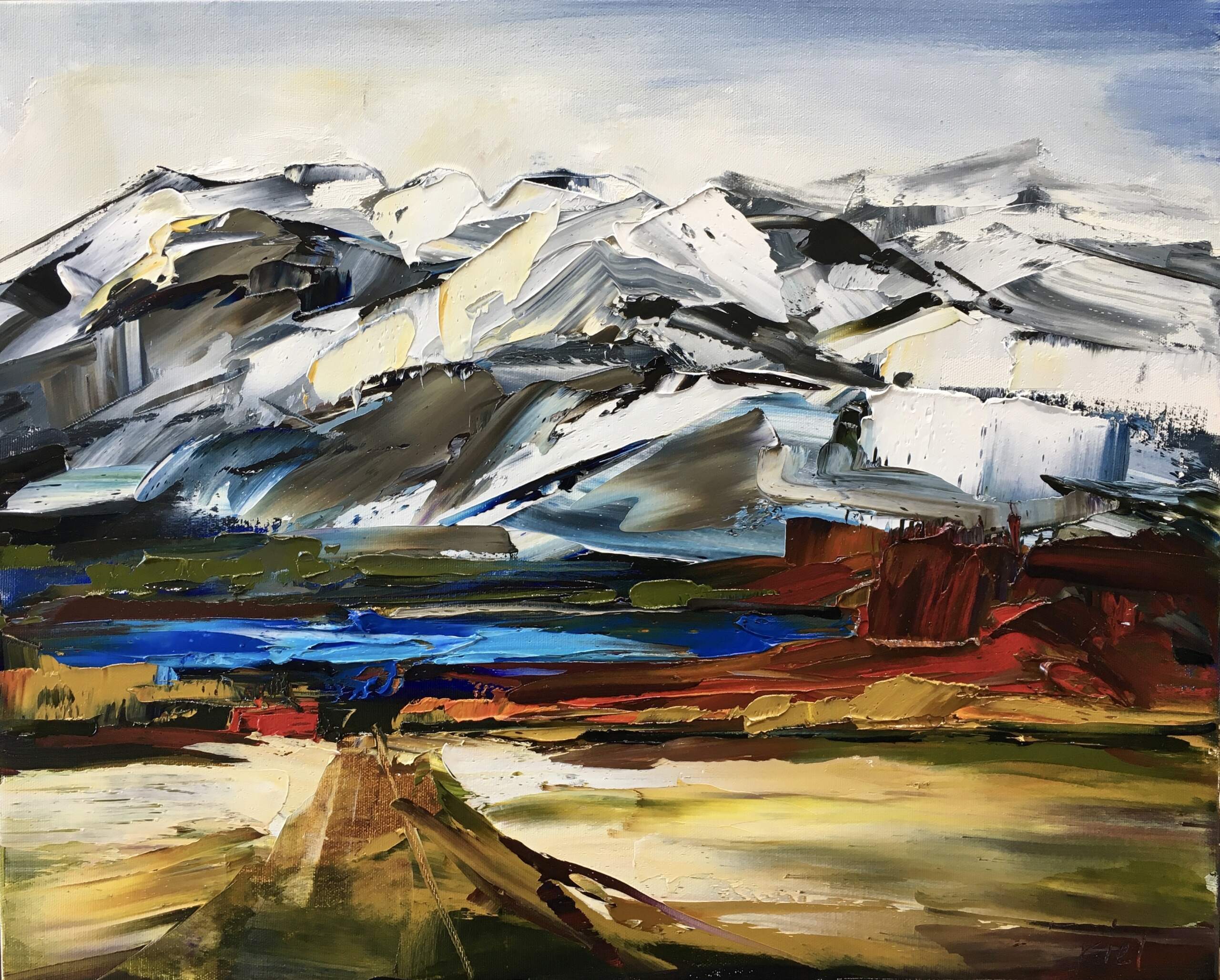 Taking the Long View, oil painting by Kimberly Kiel | Effusion Art Gallery + Cast Glass Studio, Invermere BC