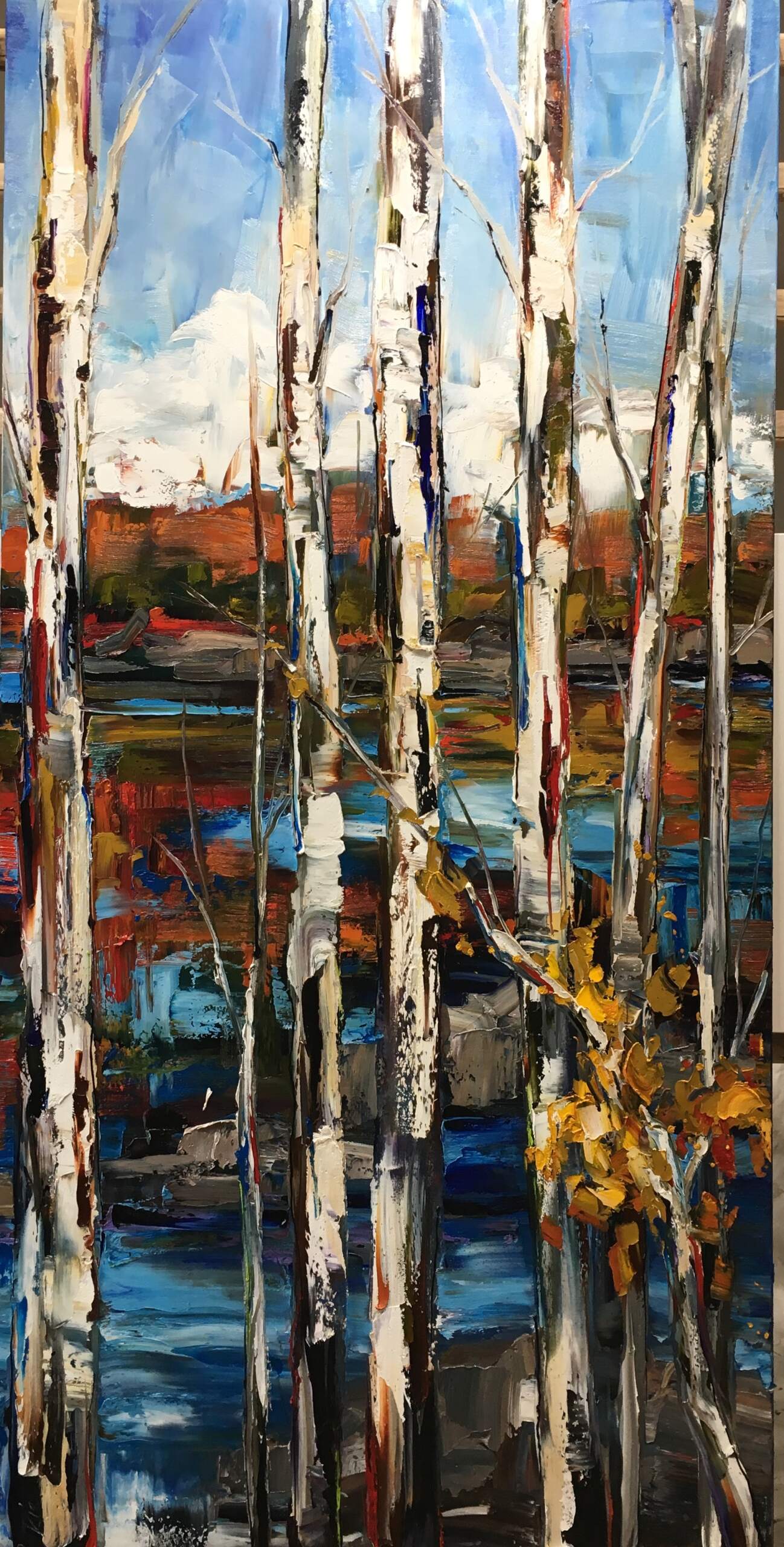 The View Beyond, oil painting by Kimberly Kiel | Effusion Art Gallery + Cast Glass Studio, Invermere BC