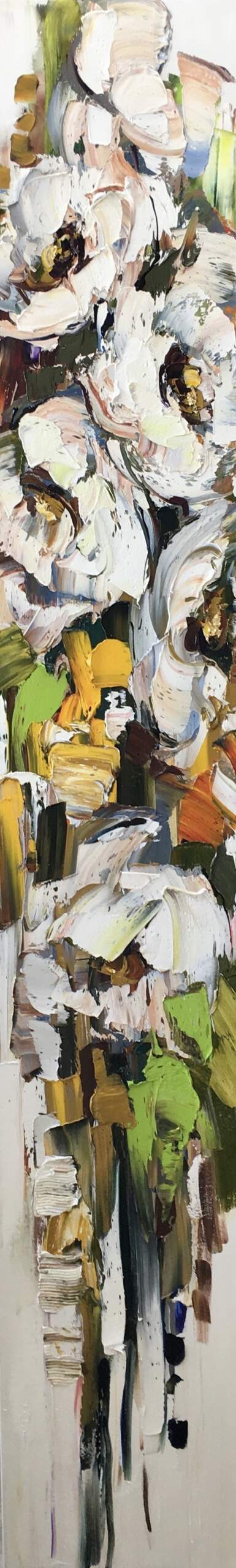 Ways and Means, oil painting by Kimberly Kiel | Effusion Art Gallery + Cast Glass Studio, Invermere BC
