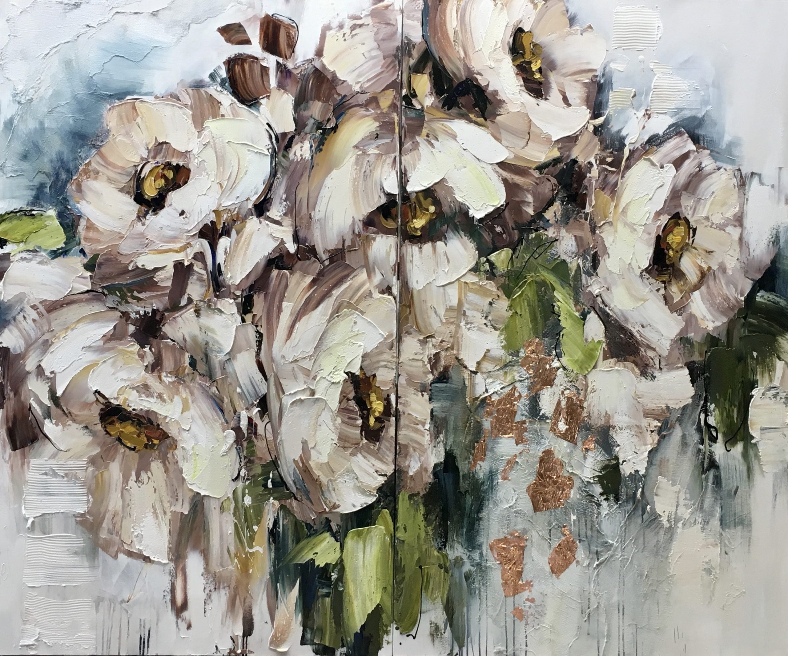 You Can Find it in the Little Surprises, oil painting by Kimberly Kiel | Effusion Art Gallery + Cast Glass Studio, Invermere BC