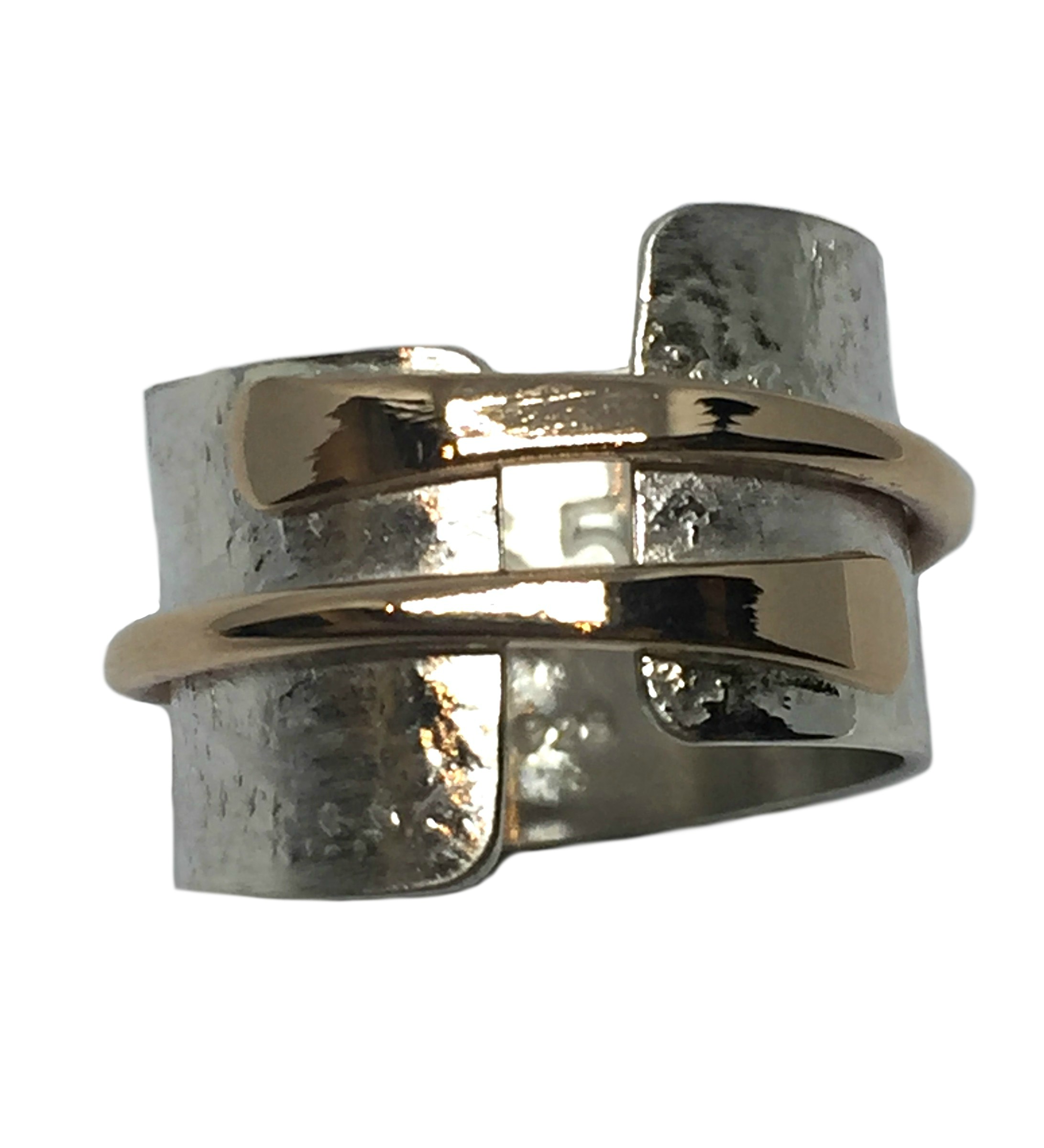Silver and Bronze Karyn Chopik Ring | Effusion Art Gallery + Cast Glass Studio, Invermere BC