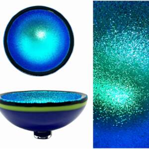 Multichrome Thing of Beauty 1251, dichroic glass bowl by Jo Ludwig | Effusion Art Gallery + Glass Studio, Invermere BC