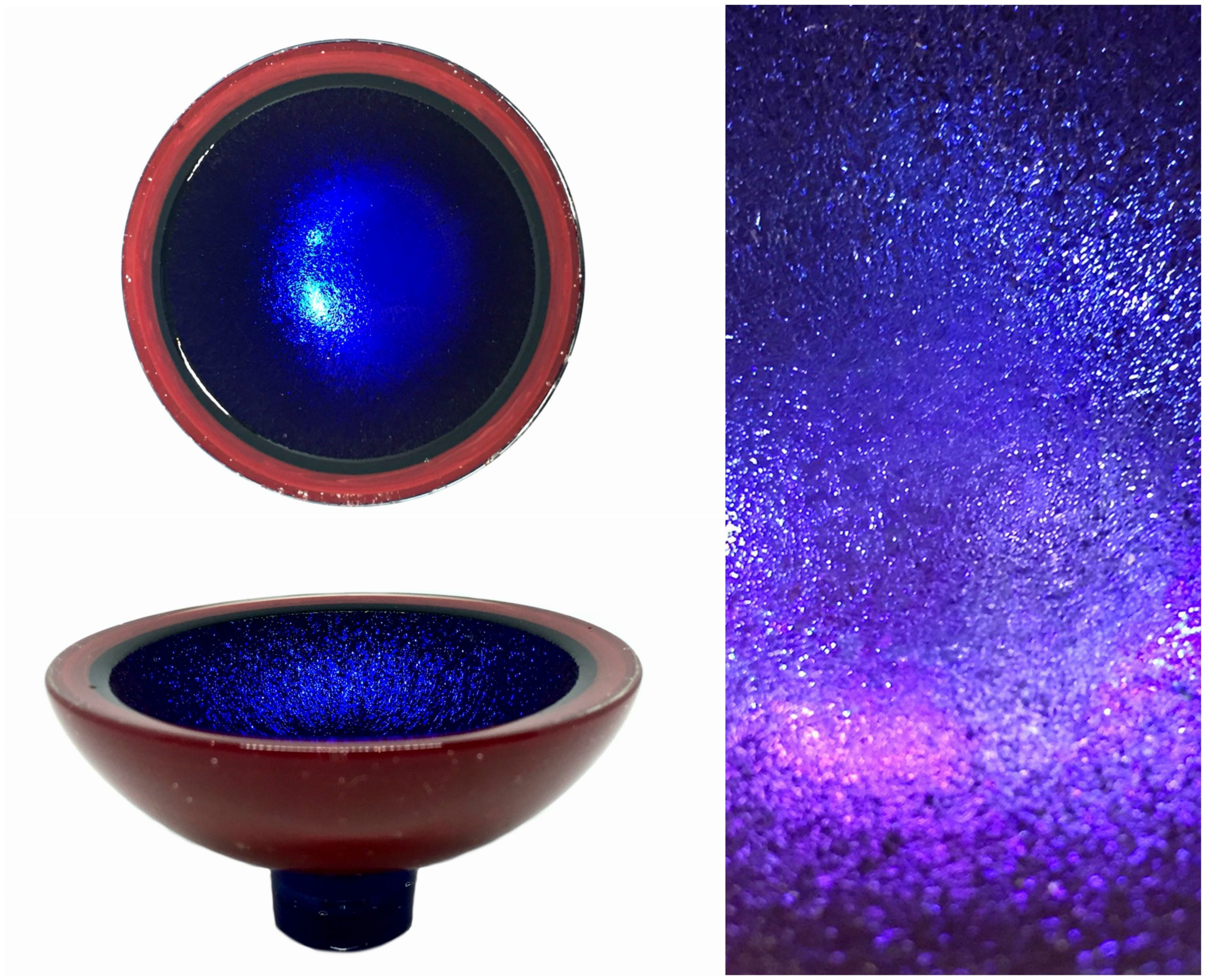 Multichrome Thing of Beauty 1931, dichroic glass bowl by Jo Ludwig | Effusion Art Gallery + Glass Studio, Invermere BC
