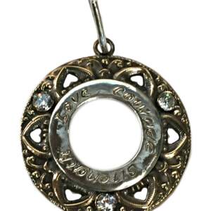 Sterling Silver, Bronze, + CZ Pendant by Karyn Chopik | Effusion Art Gallery + Cast Glass Studio, Invermere BC