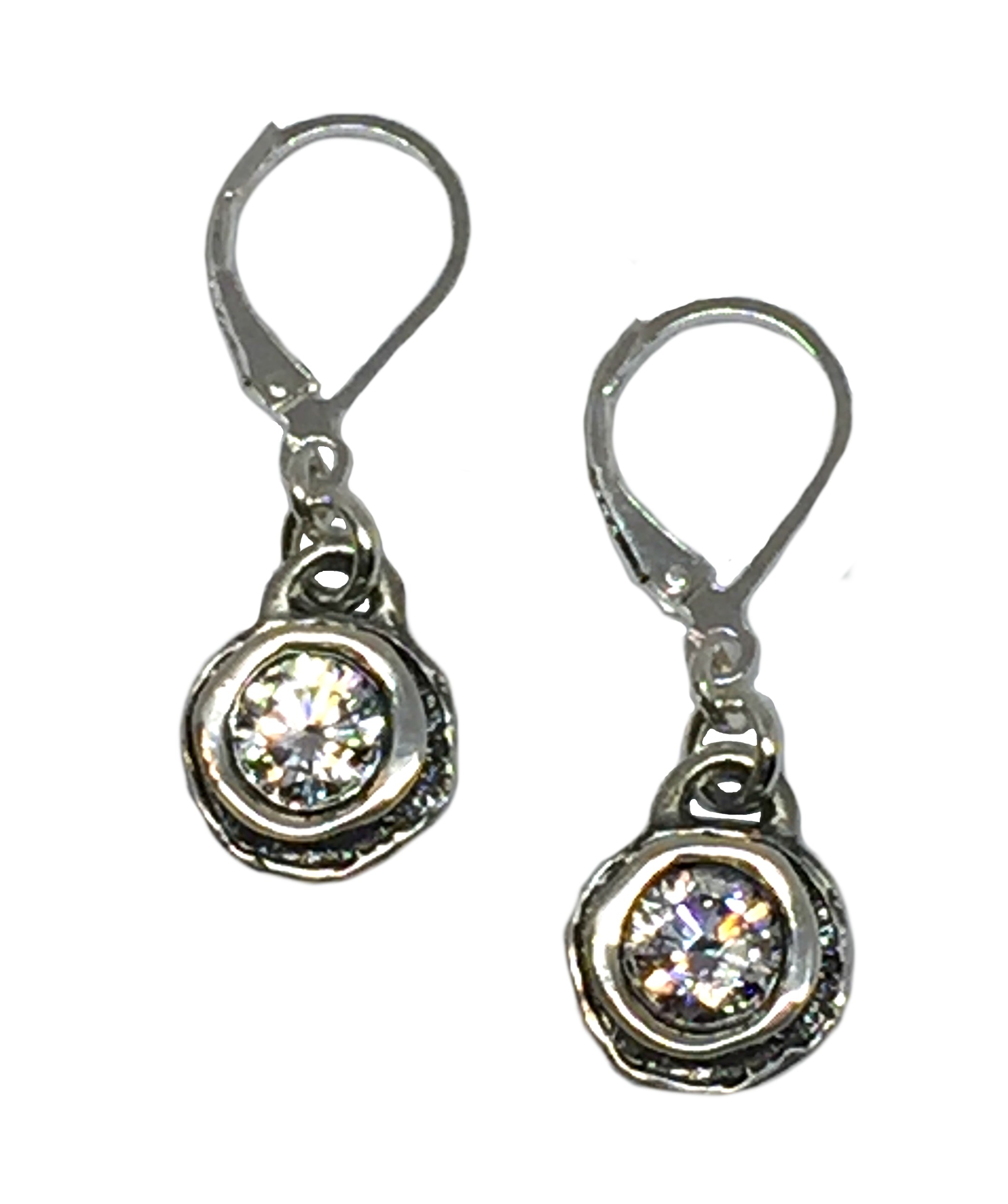 Sterling Silver and CZ Karyn Chopik Earrings | Effusion Art Gallery + Cast Glass Studio, Invermere BC