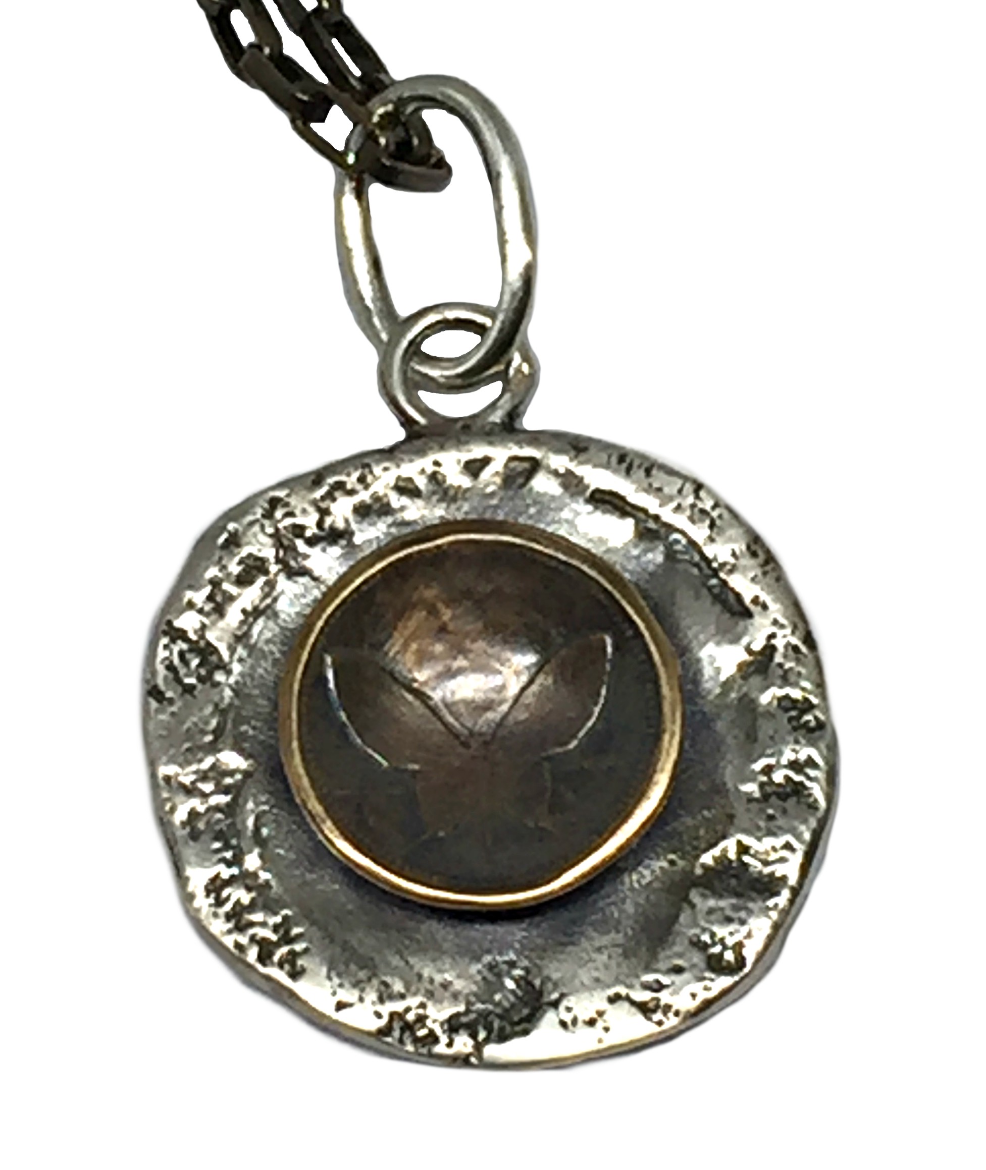 Bronze + Sterling Silver Butterfly Pendant by Karyn Chopik | Effusion Art Gallery + Cast Glass Studio, Invermere BC