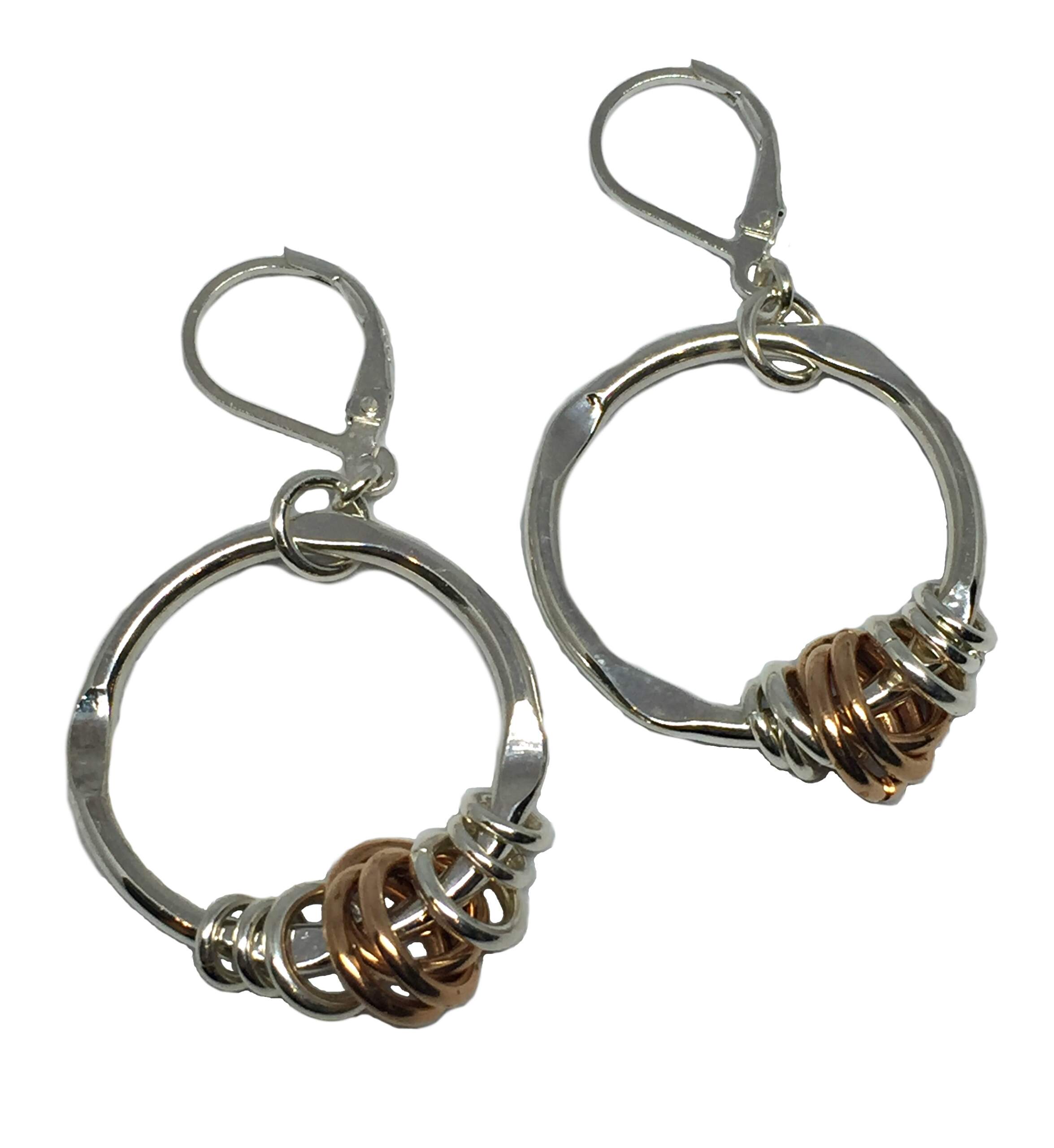 Sterling Silver + Bronze Earrings by Karyn Chopik | Effusion Art Gallery + Cast Glass Studio, Invermere BC