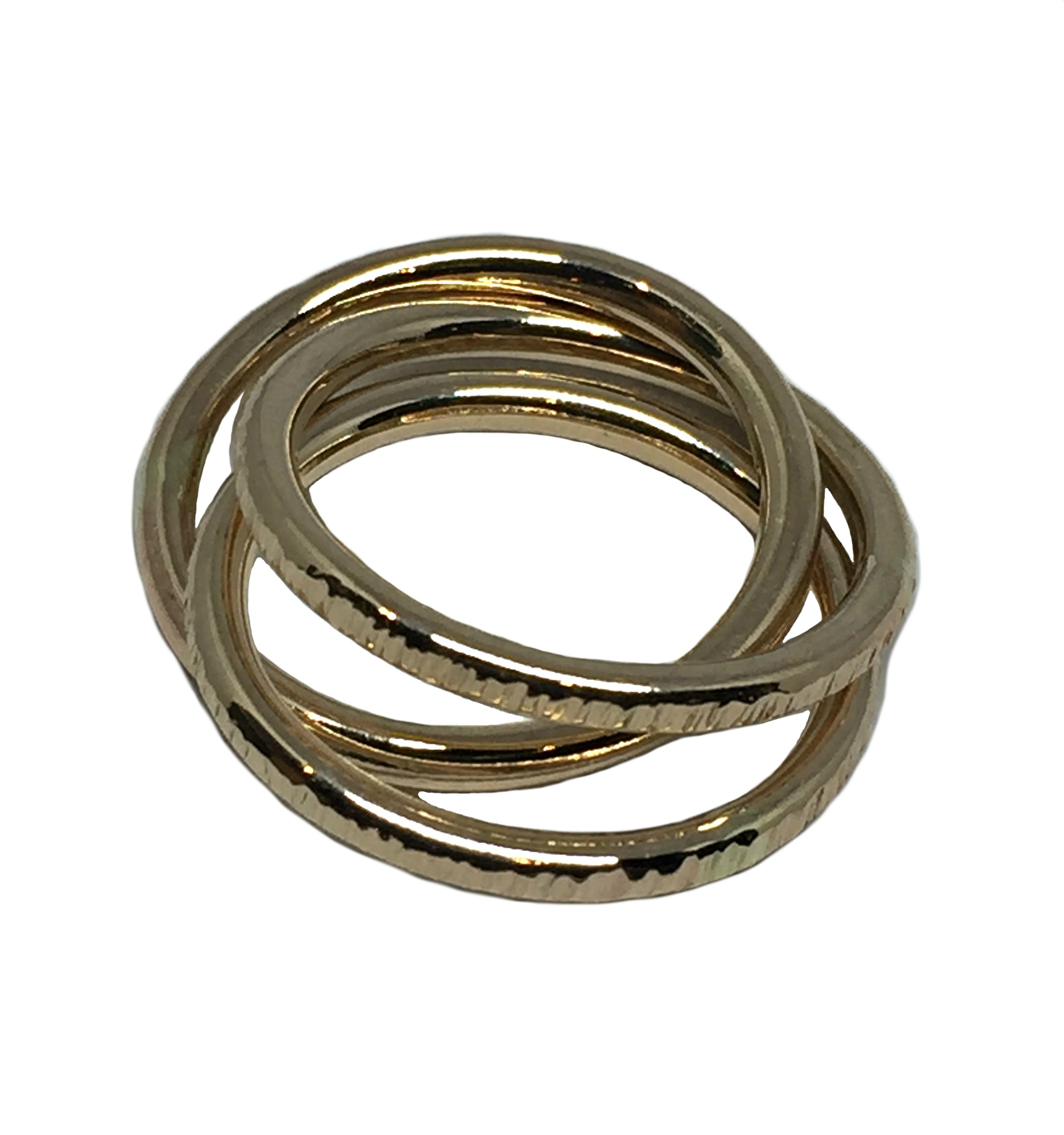 3 Interlocking Gold Rings by Karyn Chopik | Effusion Art Gallery + Cast Glass Studio, Invermere BC