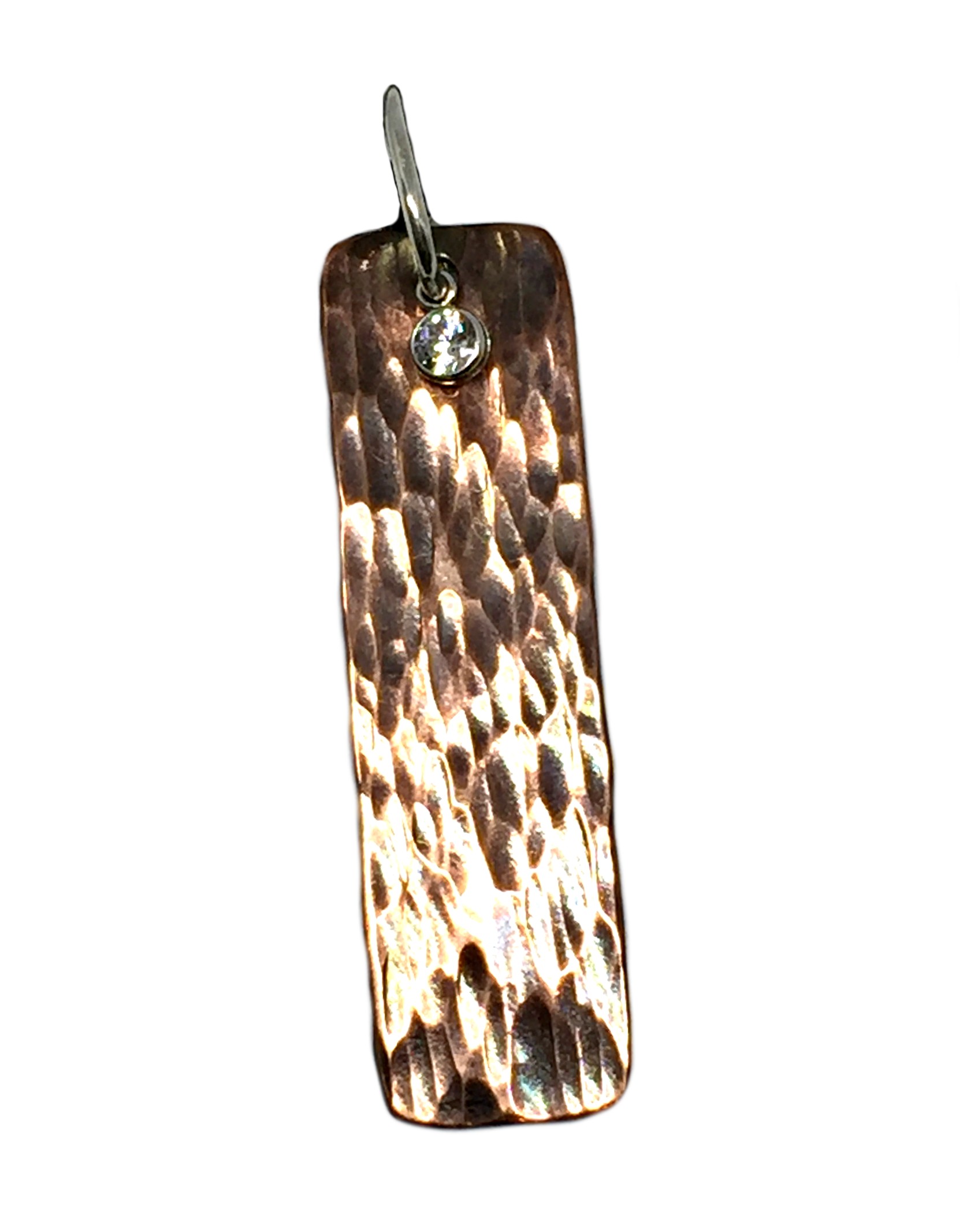 Copper, sterling silver, and CZ Karyn Chopik pendant | Effusion Art Gallery + Cast Glass Studio, Invermere BC