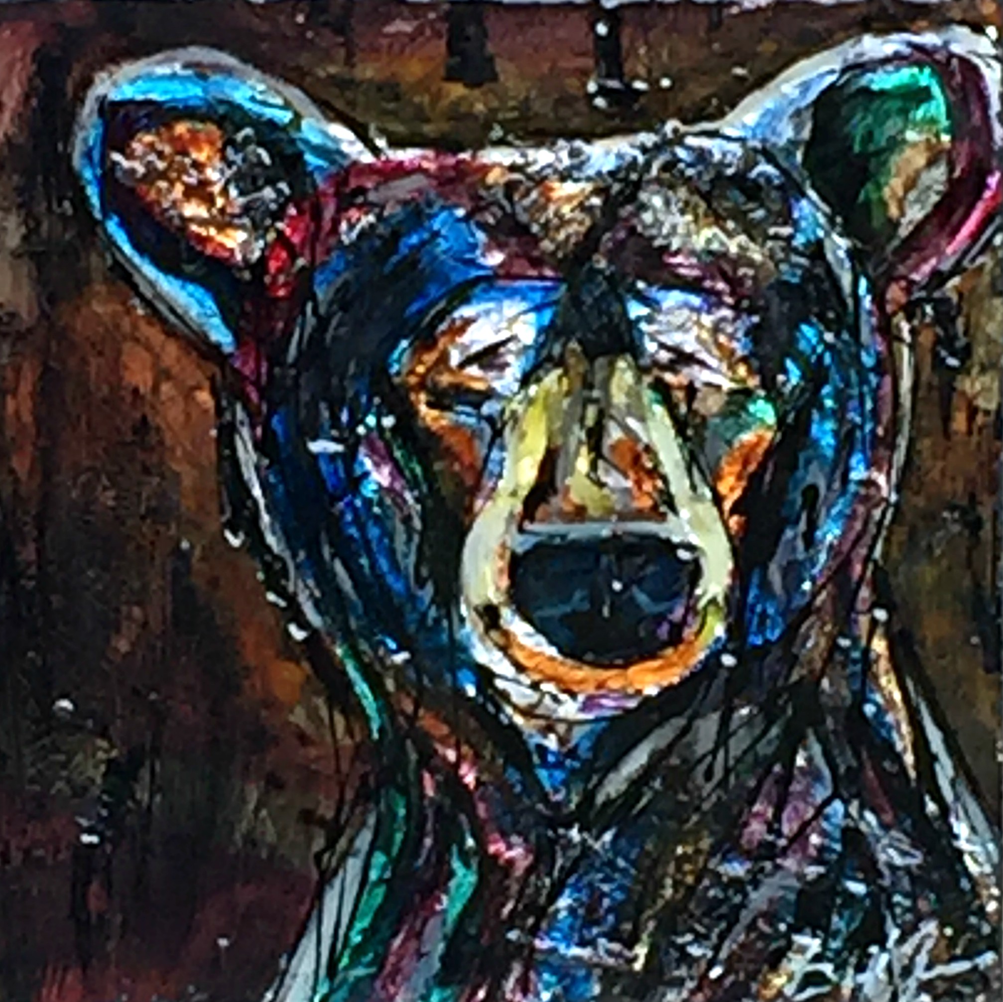 Monday Morning,  mixed media painting by David Zimmerman | Effusion Art Gallery + Cast Glass Studio, Invermere BC