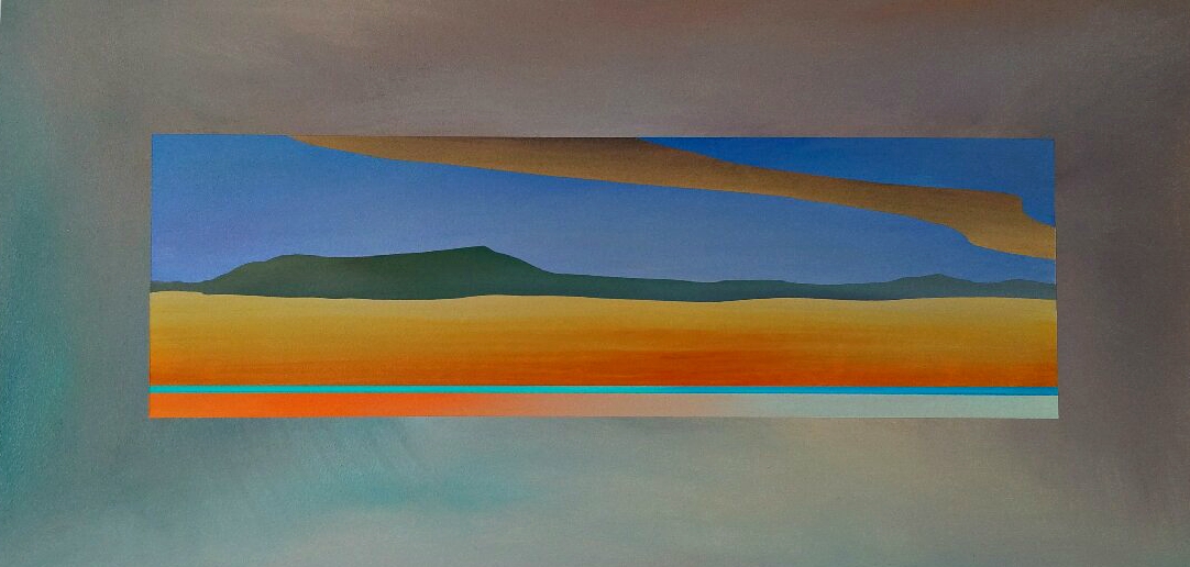 Foothills Window 1, acrylic painting by Joel Masewich | Effusion Art Gallery + Cast Glass Studio, Invermere BC
