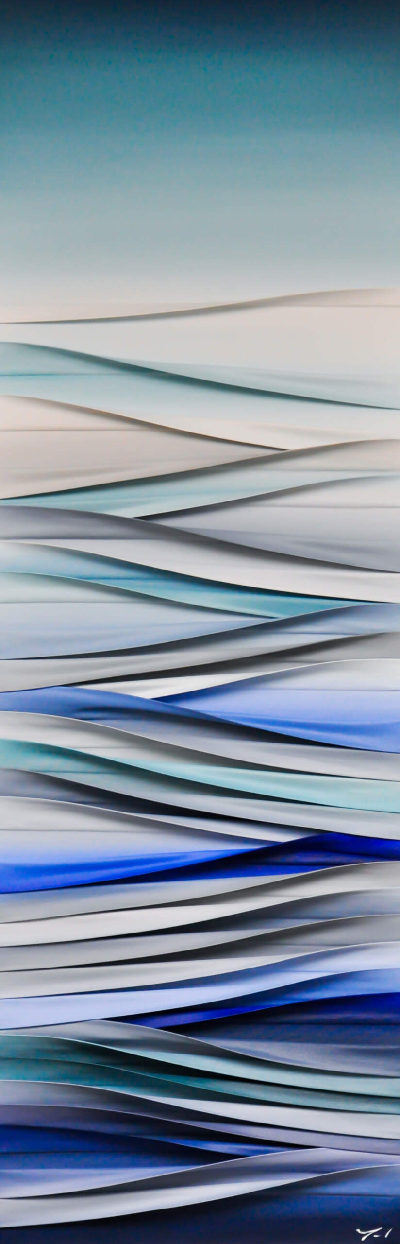 Murmures Alpins, mixed media 3-D painting by Melanie Giguere | Effusion Art Gallery + Cast Glass Studio, Invermere BC