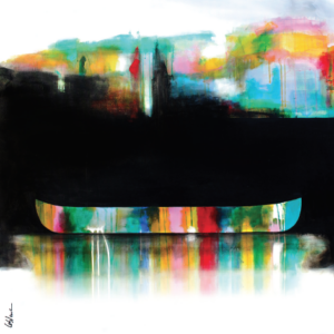 La Plénitude des Couleurs, mixed media painting by Sylvain Leblanc | Effusion Art Gallery + Cast Glass Studio, Invermere BC