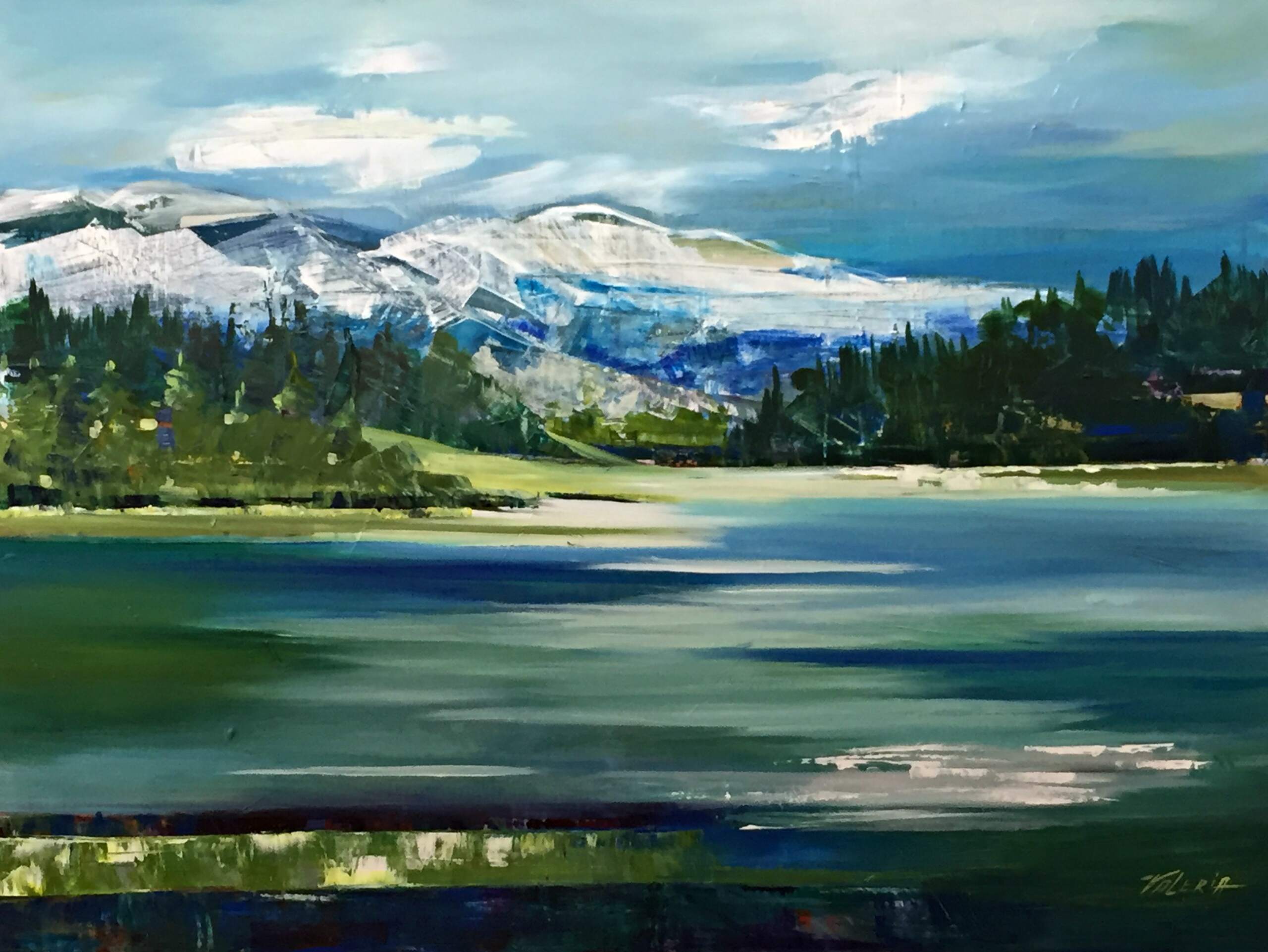 Heartland 2, acrylic painting by Valeria Mravyan | Effusion Art Gallery + Cast Glass Studio, Invermere BC