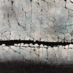 Winter Studies #1, mixed media painting by Karen Bagayawa | Effusion Art Gallery + Cast Glass Studio, Invermere BC