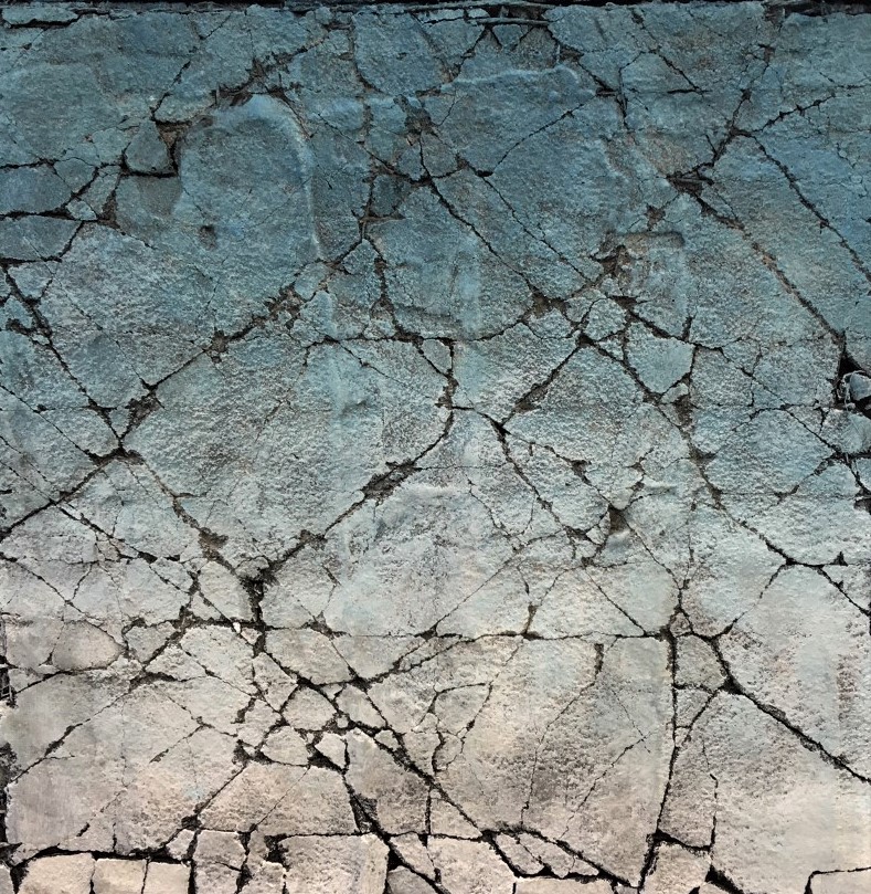 Winter Studies #2, mixed media painting by Karen Bagayawa | Effusion Art Gallery + Cast Glass Studio, Invermere BC