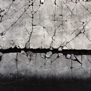 Winter Studies #3, mixed media painting by Karen Bagayawa | Effusion Art Gallery + Cast Glass Studio, Invermere BC