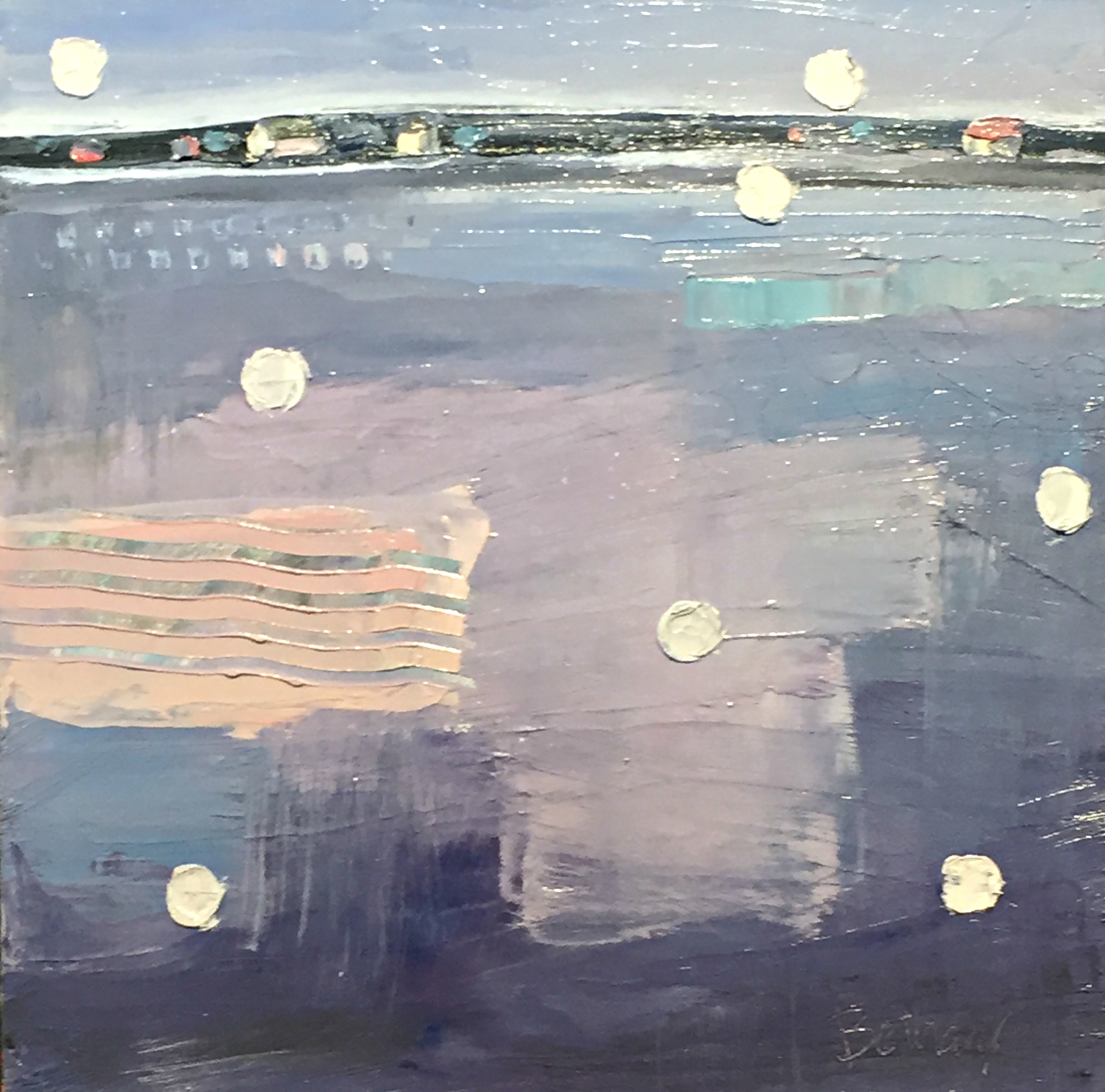 Blue Wave, beach painting by Bethany Harper Williams | Effusion Art Gallery + Cast Glass Studio, Invermere BC