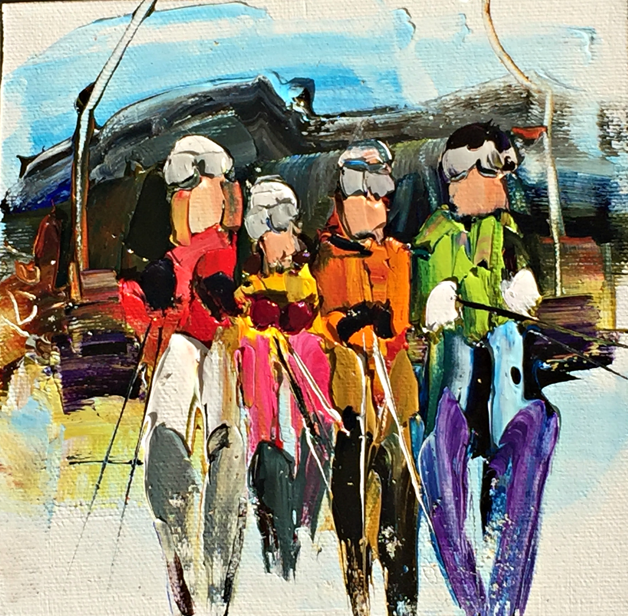 Winter Whites 2, oil painting by Kimberly Kiel | Effusion Art Gallery + Cast Glass Studio, Invermere BC