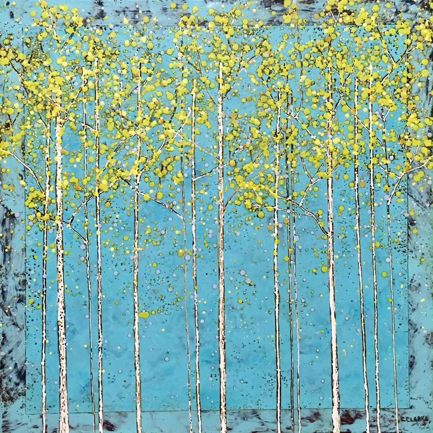 Never Put it Down, encaustic painting by Catharine Clarke | Effusion Art Gallery + Cast Glass Studio, Invermere BC