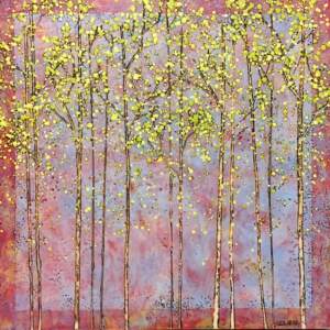 Just Keep it Moving, encaustic painting by Catharine Clarke | Effusion Art Gallery + Cast Glass Studio, Invermere BC