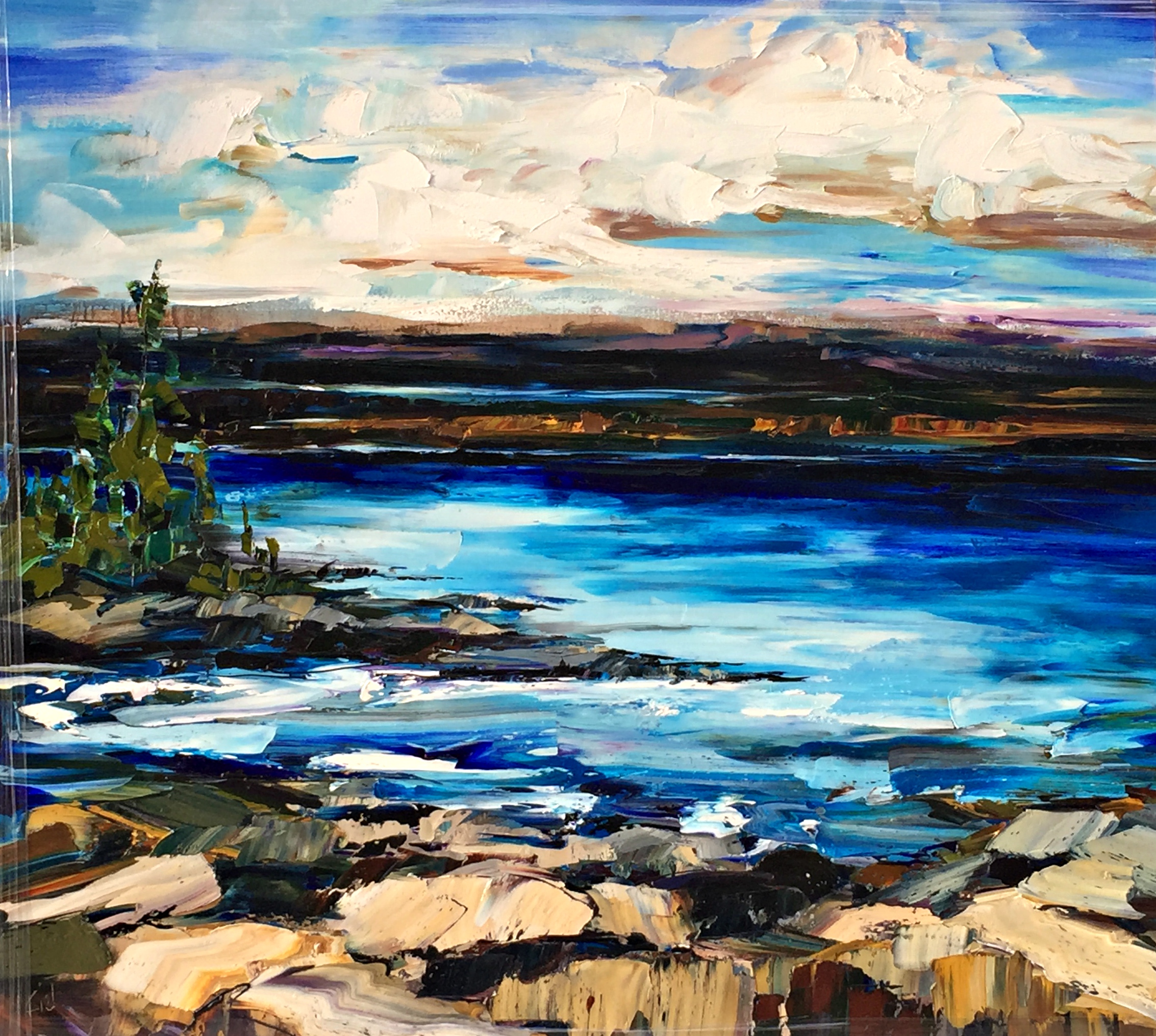 Another Day, landscape oil painting by Kimberly Kiel | Effusion Art Gallery + Cast Glass Studio, Invermere BC